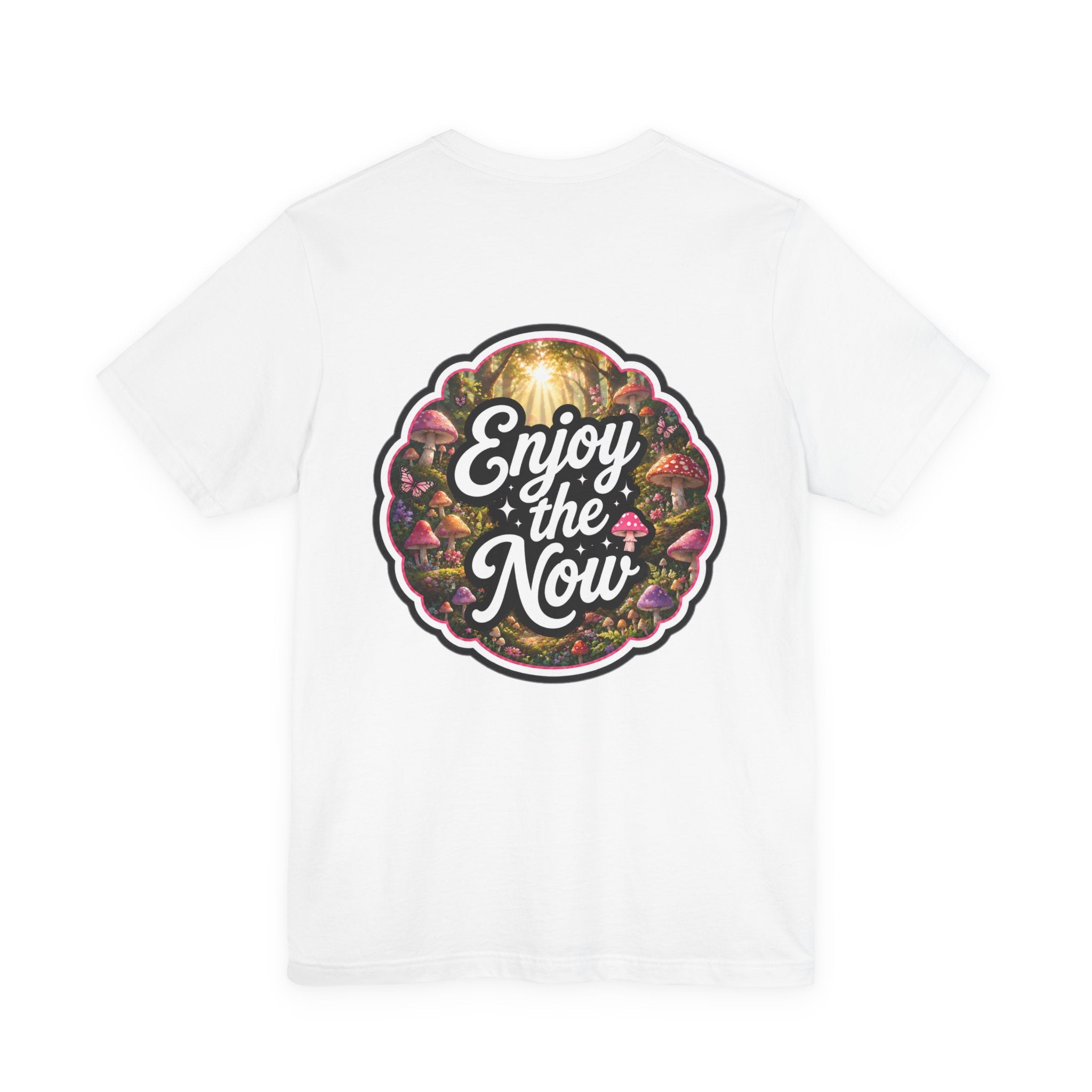 Let's Start Again, Enjoy the Now tee Vintage forest mushroom design