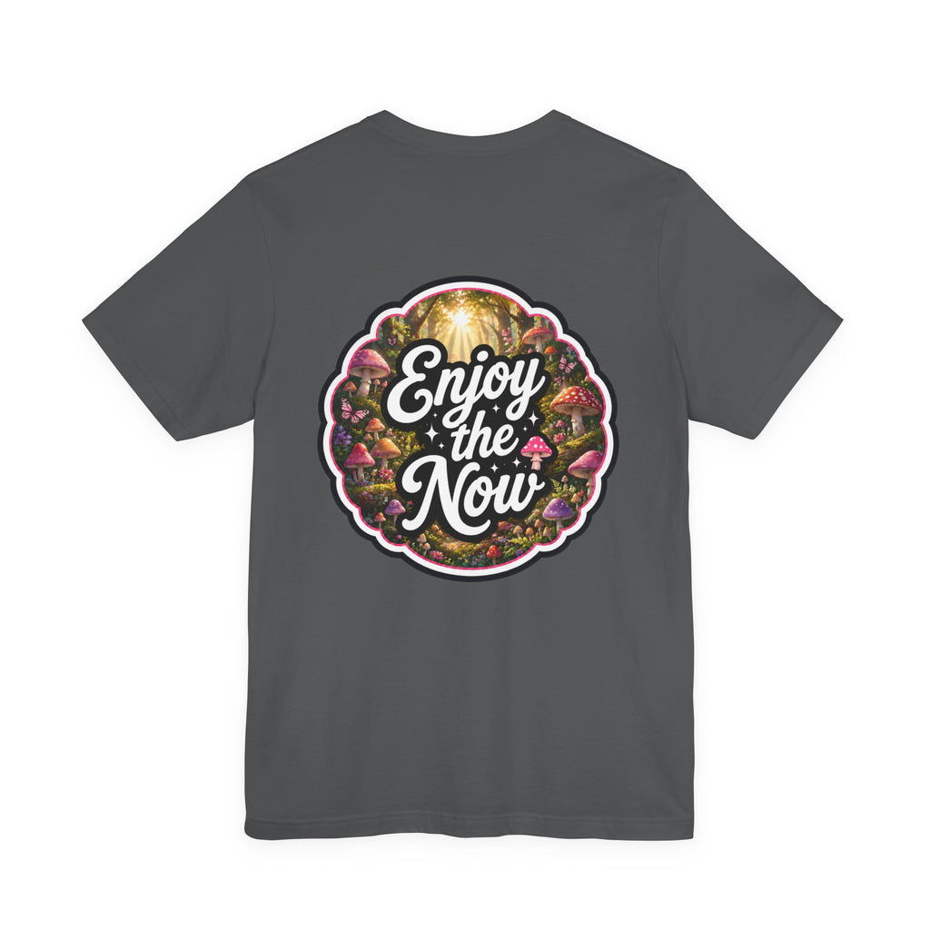Let's Start Again, Enjoy the Now tee Vintage forest mushroom design