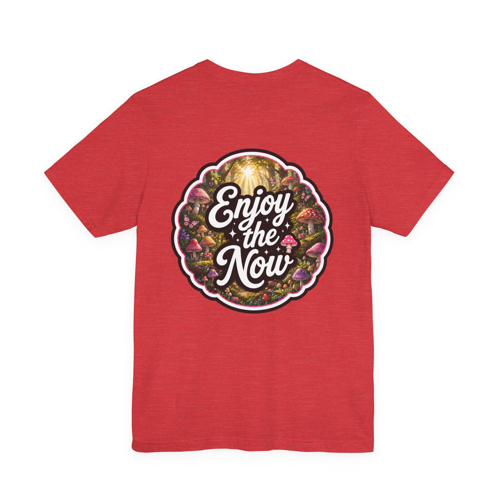 Let's Start Again, Enjoy the Now tee Vintage forest mushroom design