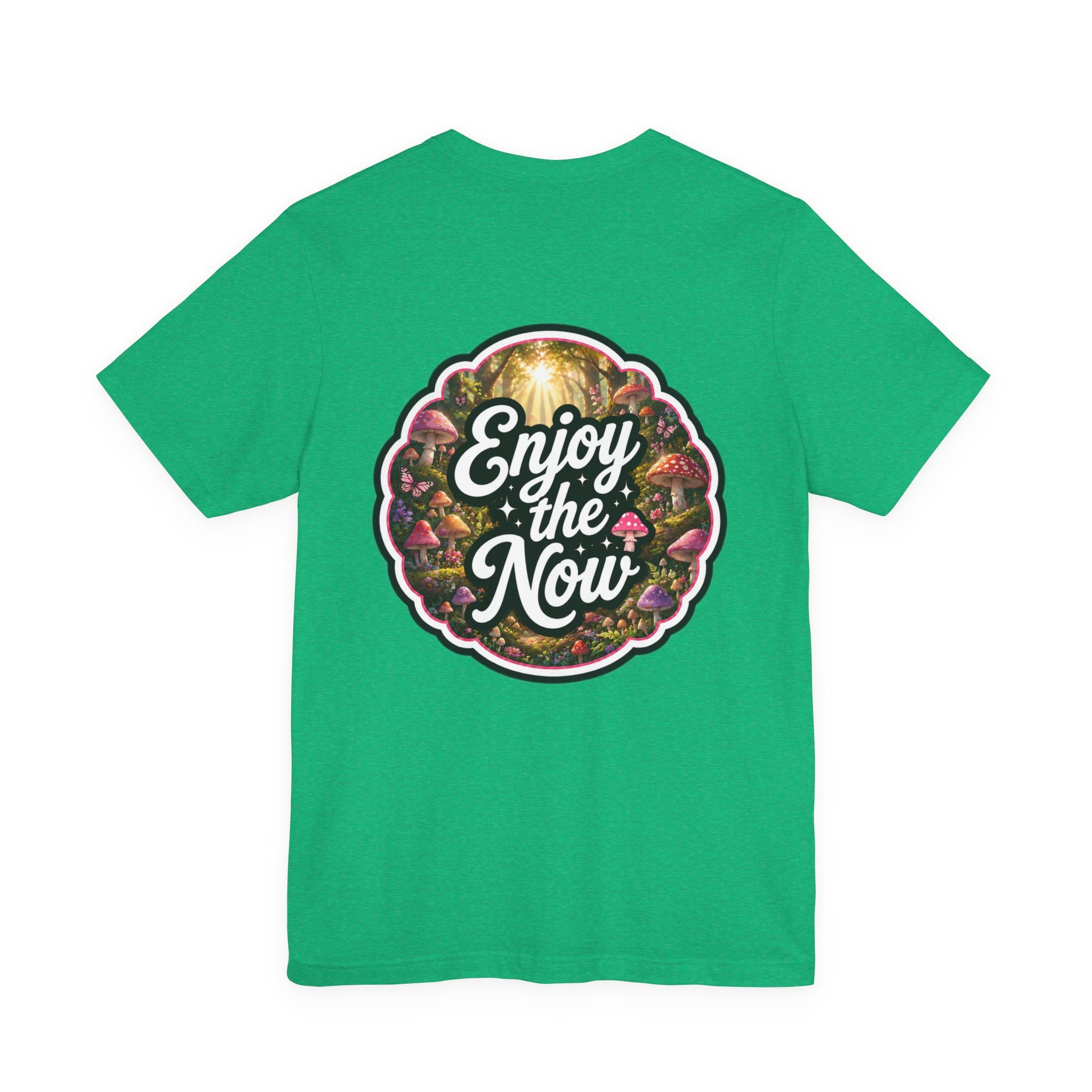 Let's Start Again, Enjoy the Now tee Vintage forest mushroom design