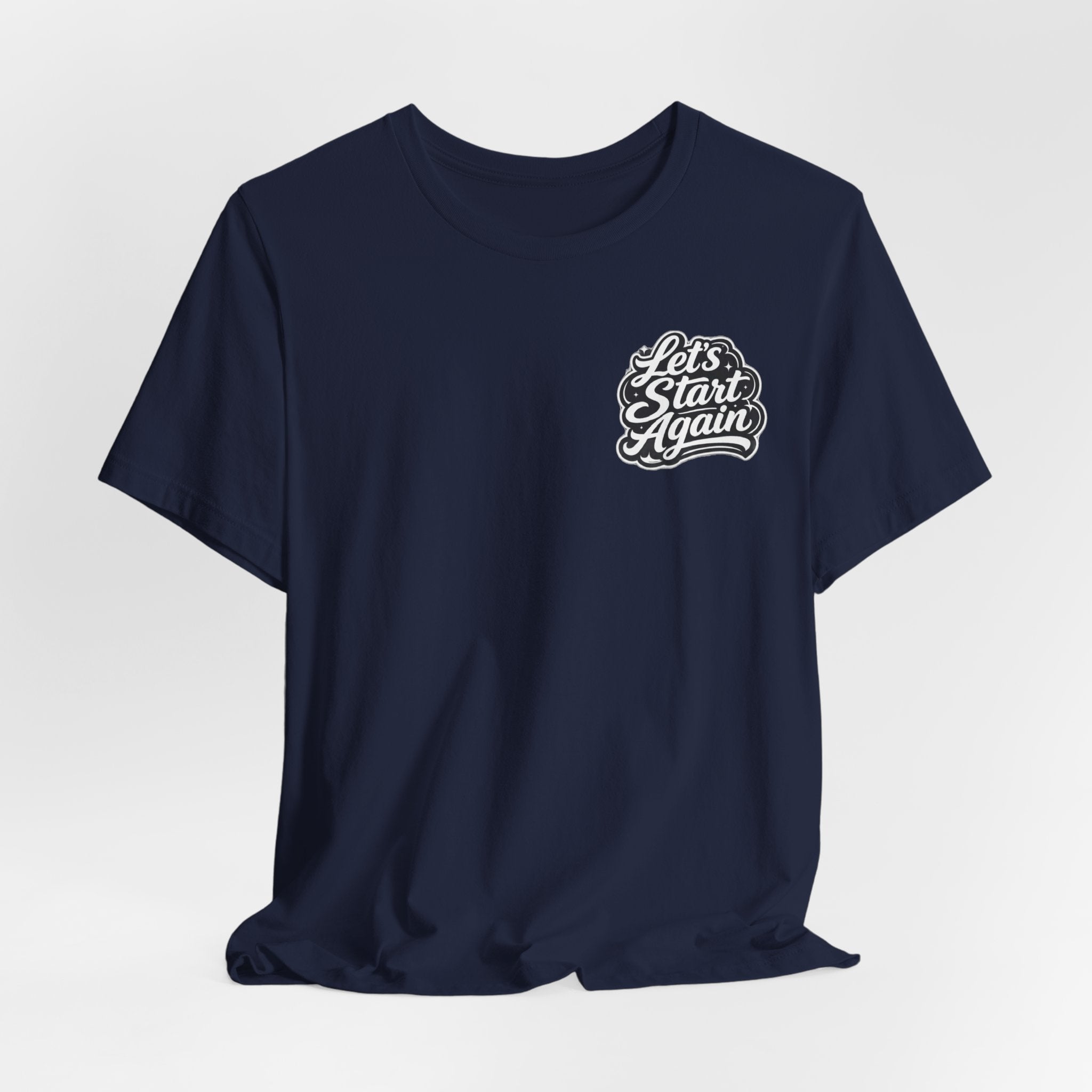 Let's Start Again, Keep Your Chin Up T-Shirt Retro Sunset Beach Typography